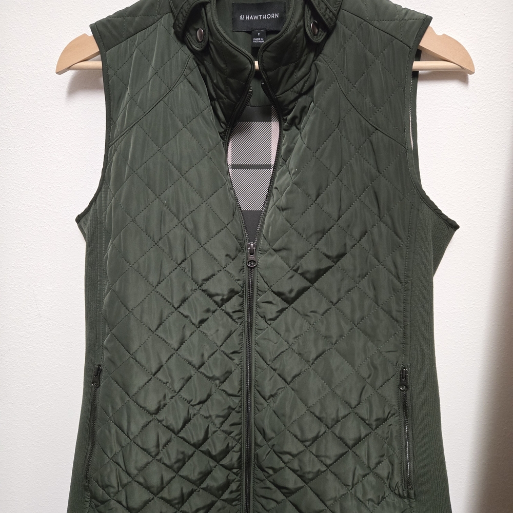 41 Hawthorn Quilted Olive Vest
